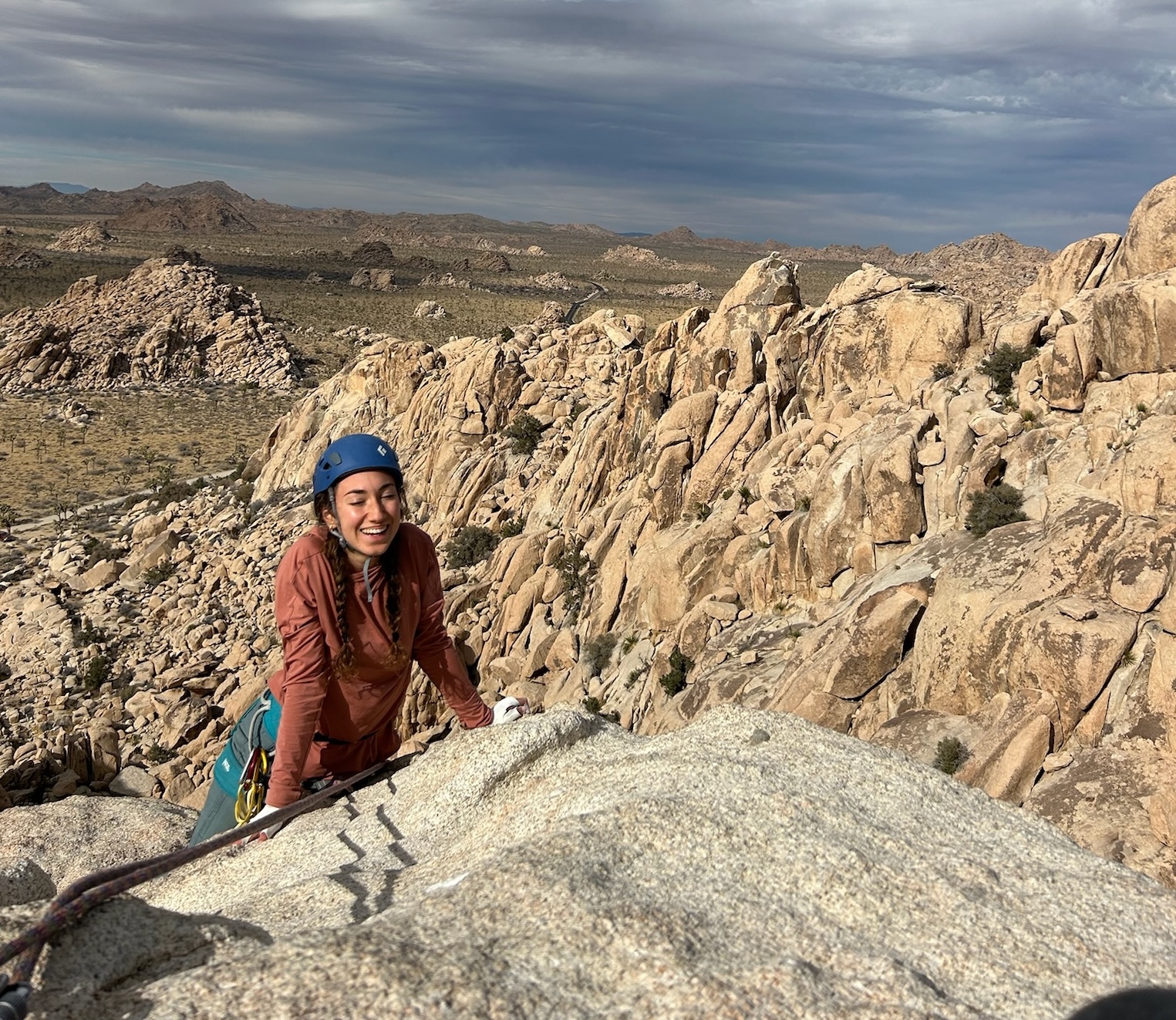 After my first off-width climb– Joshua Tree, CA